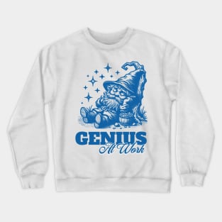 sleeping dwarf | genius at work Crewneck Sweatshirt